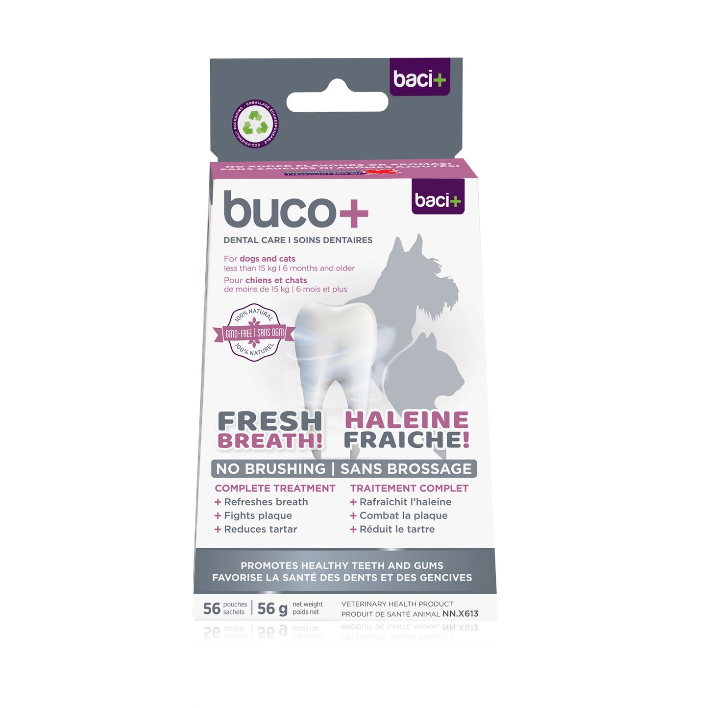 Buco+ Powder for Cats and Dogs Less Than 15 kg (Flavourless) Pack of 56, 1 g