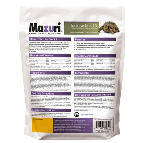 Tortoise Low Starch Diet for Exotic Pets (Original) 340 g Bag - additional product view 2