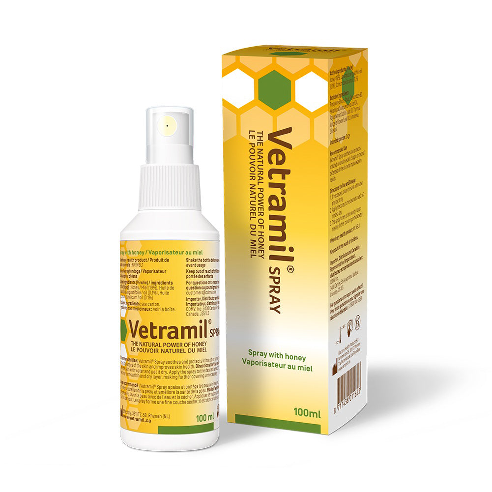 Vetramil Spray with Honey for Dogs 100 mL Spray Bottle 19 %