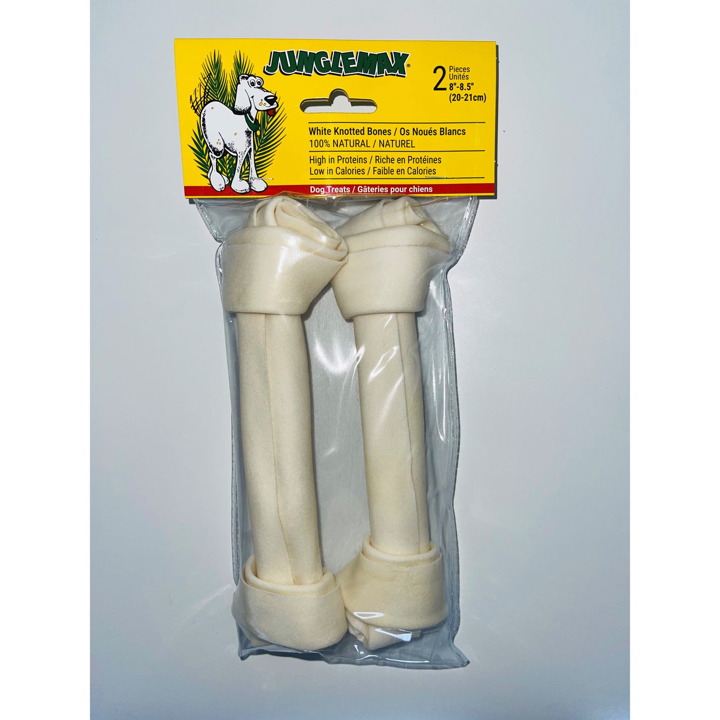 Treat White Knotted Bone for Dogs (Original) 2 x 20 - 21 cm