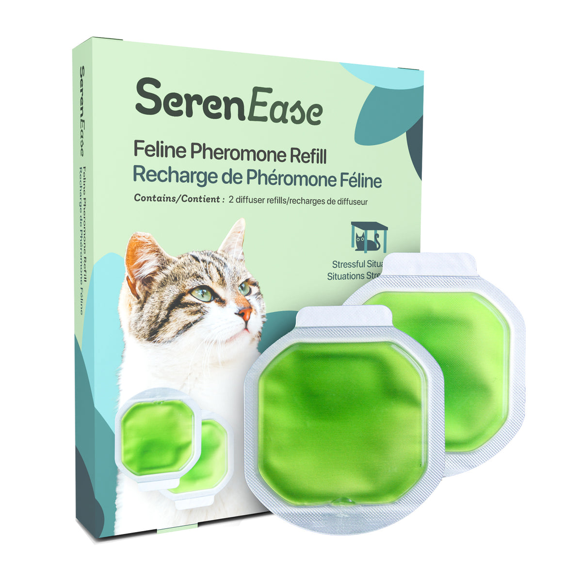 SerenEase Pheromone Diffuser for Cats-Refill Pack of 2 - Default Title - product image 1