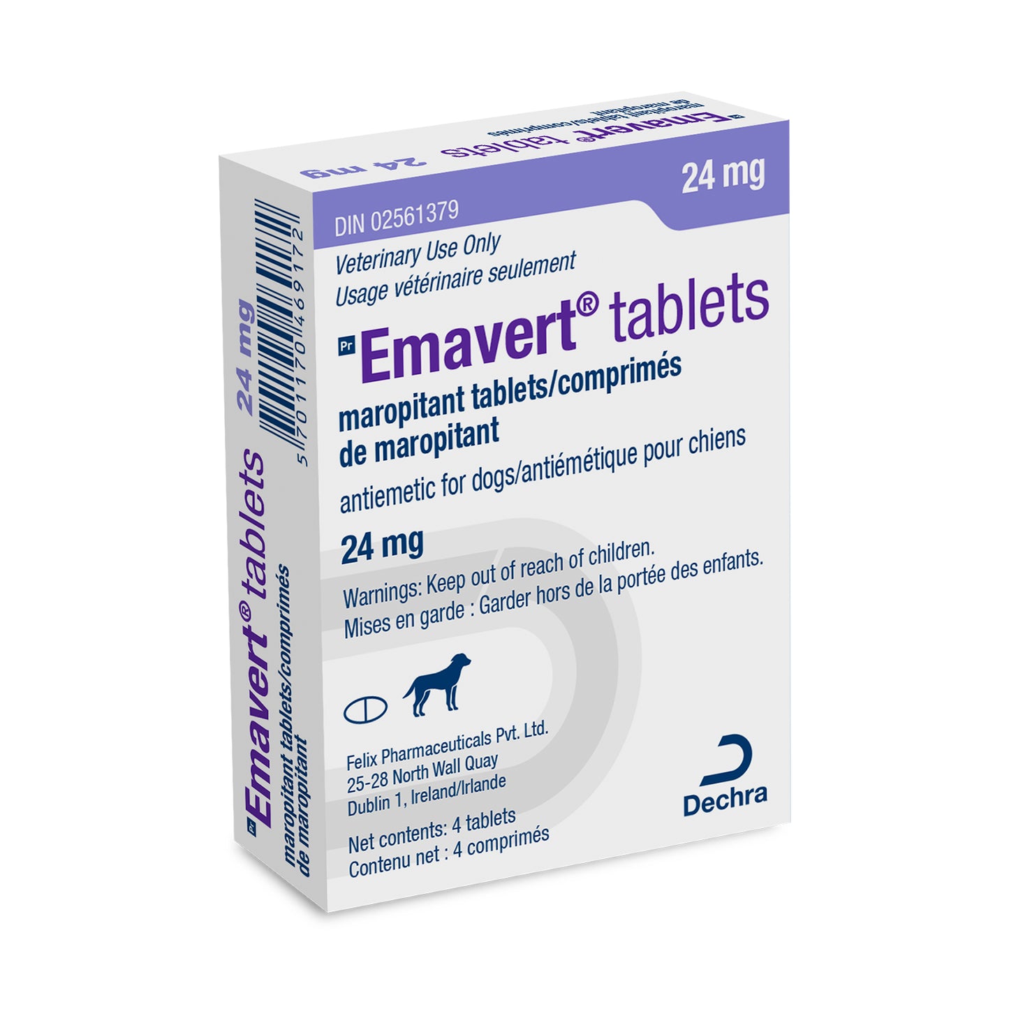 Emavert Tablets for Dogs 4 Tablets 24 mg