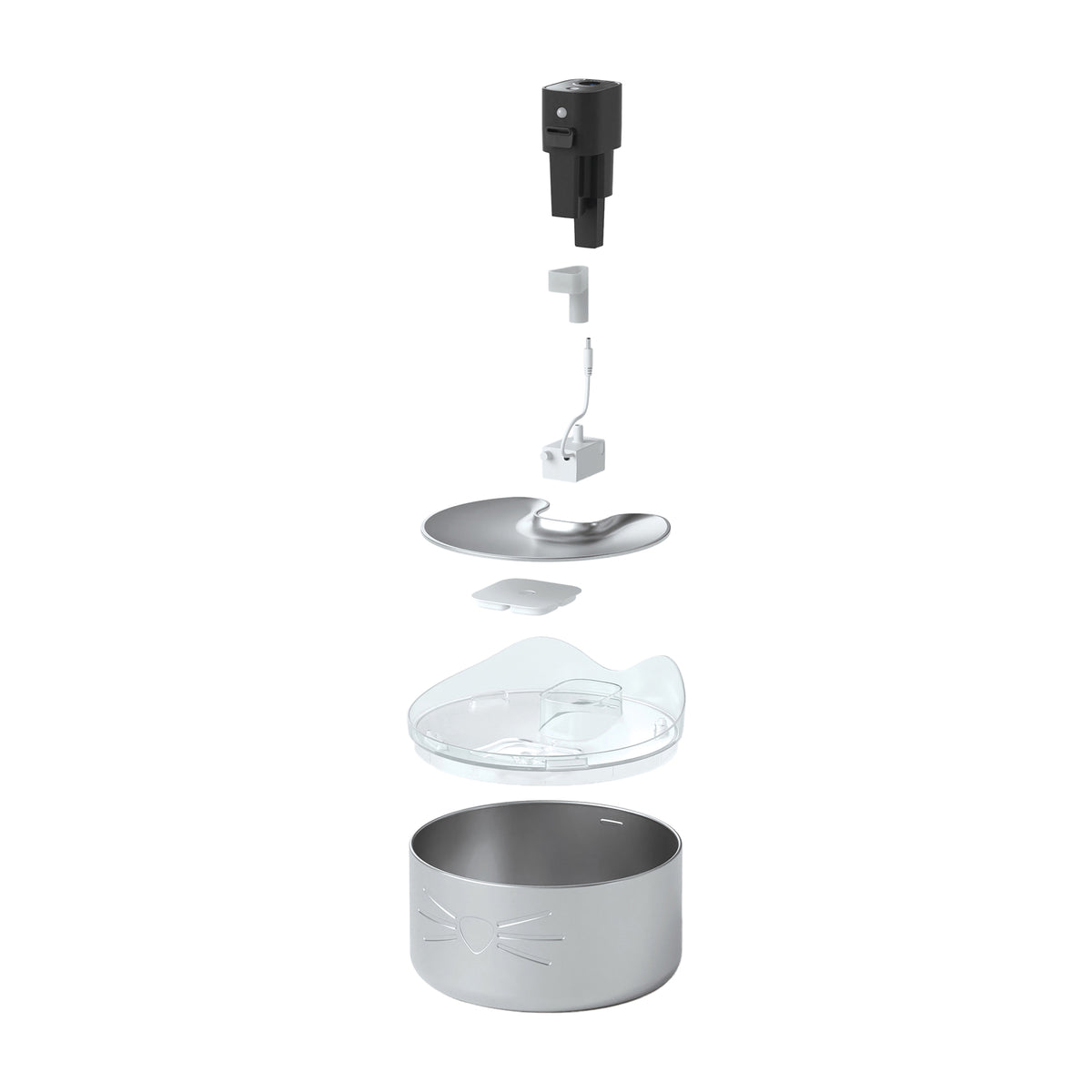 Drinking Fountain Cordless PIXI in Stainless Steel for Cats 1 Unit - Default Title - product image 4