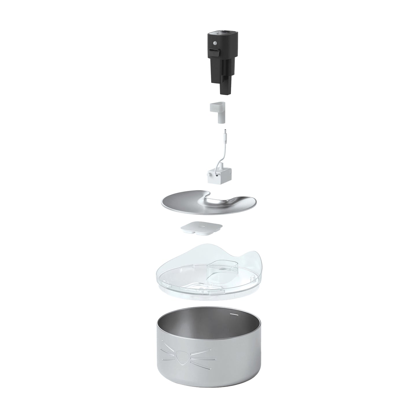 Drinking Fountain Cordless PIXI in Stainless Steel for Cats 1 Unit - additional product view 4
