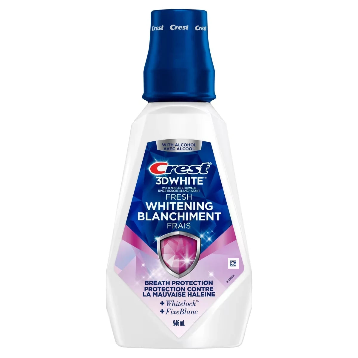 Crest 3D White Fresh Whitening Mouthwash/Mouth Rinse product package