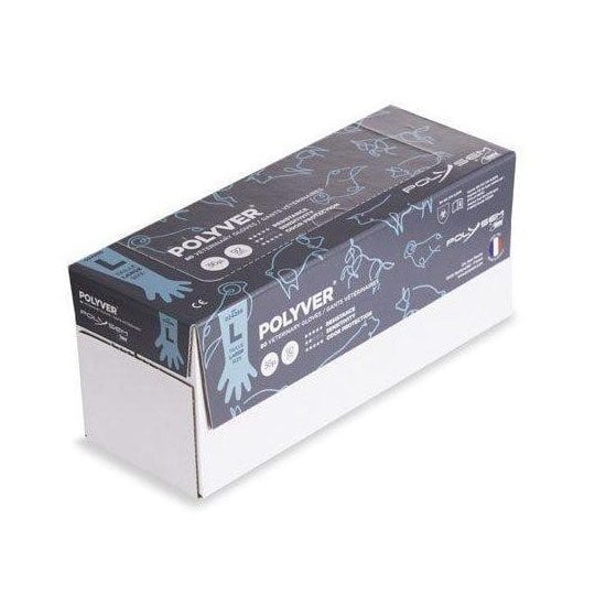 Veterinary Gloves Polyver (Green) Box of 80 Gloves