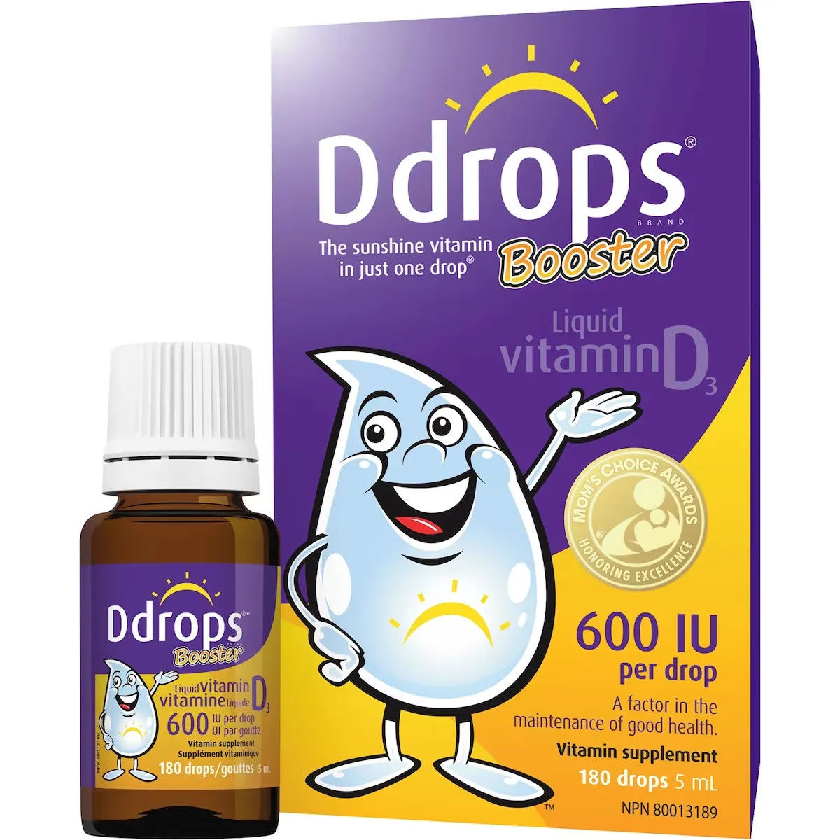 Ddrops Booster 600 IU Vitamin D3, 180 drops product detail