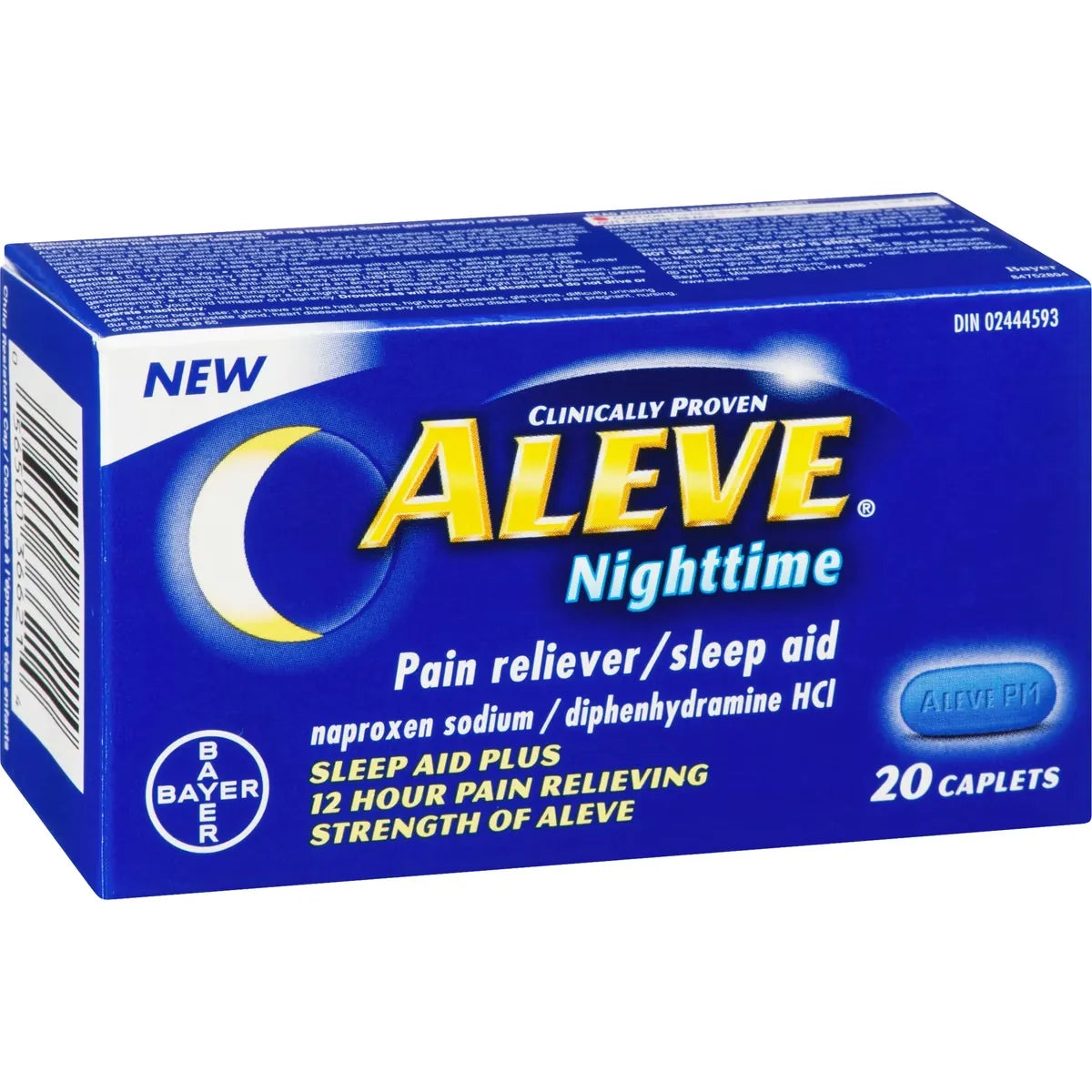 Aleve Nighttime, Pain Reliever And Sleep Aid, Naproxen Sodium, 20 Caplets product detail