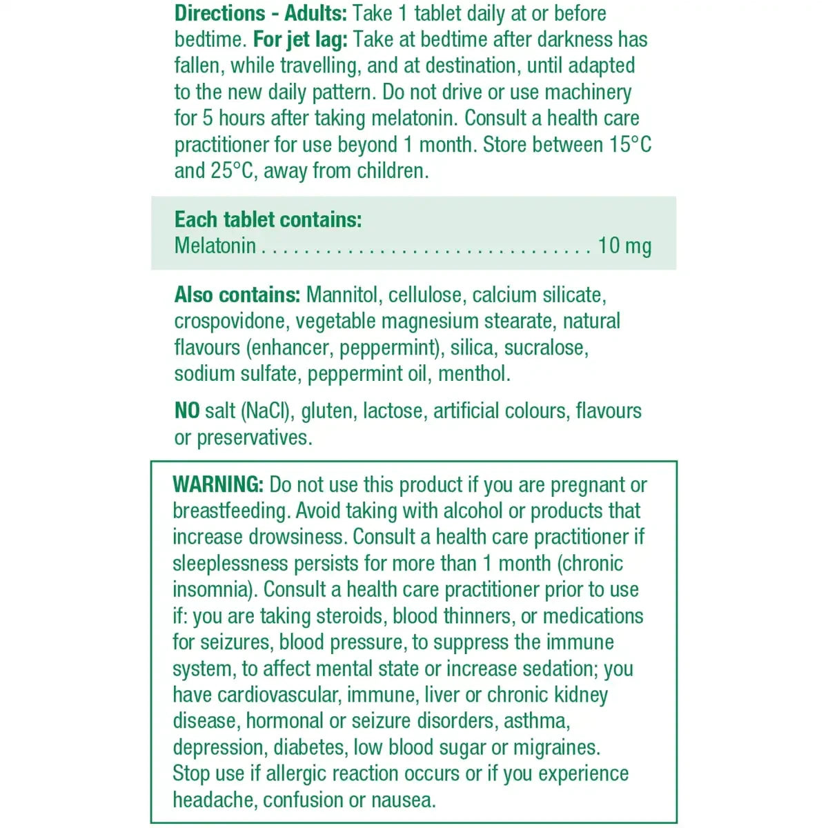 Jamieson Melatonin Fast Dissolving Peppermint Tablets product detail