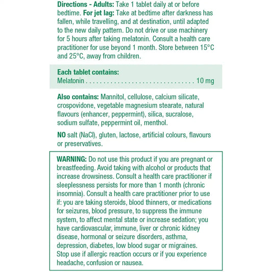 Jamieson Melatonin Fast Dissolving Peppermint Tablets product detail