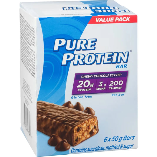 Pure Protein Bars, Chewy Chocolate Chip, Gluten Free Snack Bar product detail