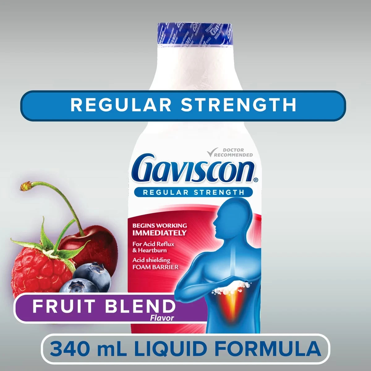 Gaviscon Regular Strength Liquid Soothing Fruit Blend product detail