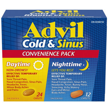 Advil Cold and Sinus Convenience Pack daytime and nighttime