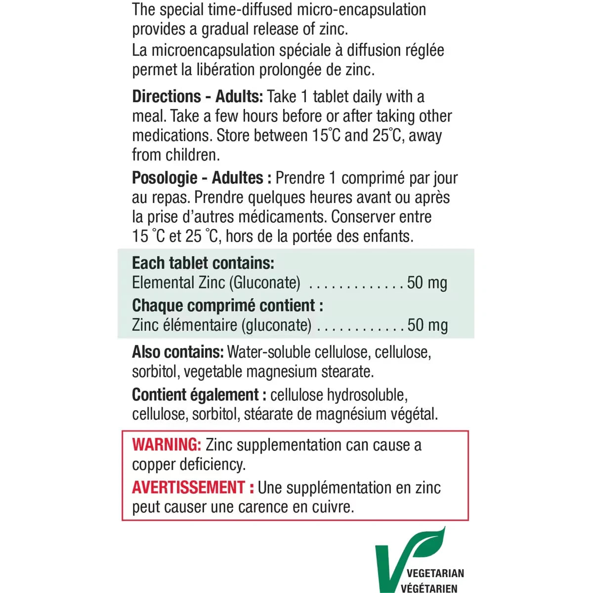 Jamieson Zinc 50 mg Timed Release product detail
