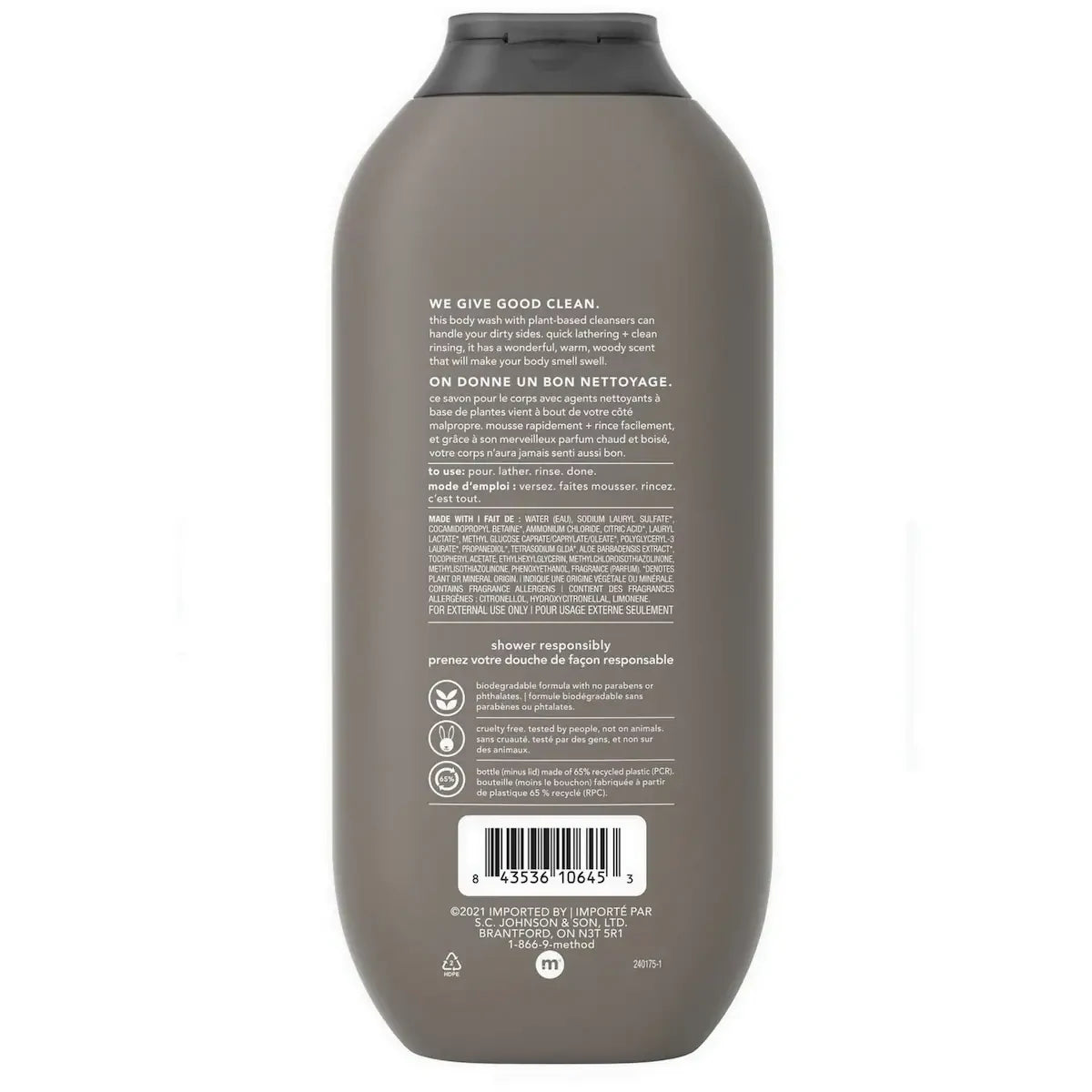 Method Men, Cedar + Cypress Body Wash product detail
