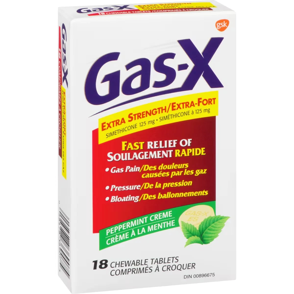 Gas-X Extra Strength, 18 units, Peppermint product detail