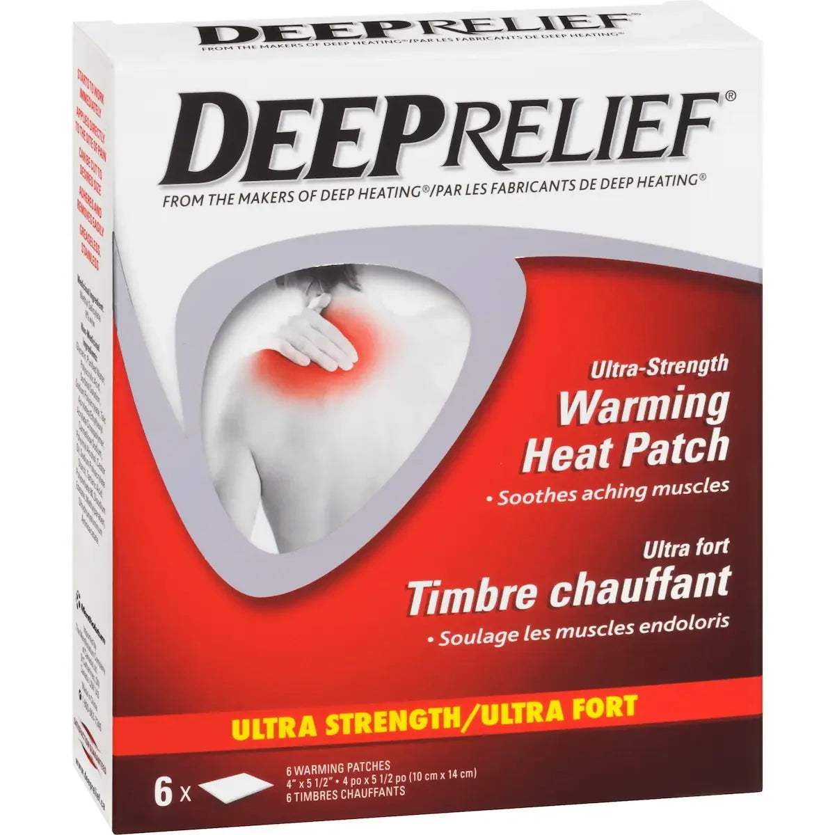 Deep Relief Warming Heat Pain Relief Patch, Extra Strength, Helps Relieve Backaches & Muscle Pain product detail