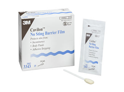 Solventum Cavilon No Sting Barrier Film, Swabsticks - 1 mL 3343 — Box of 25 — product image