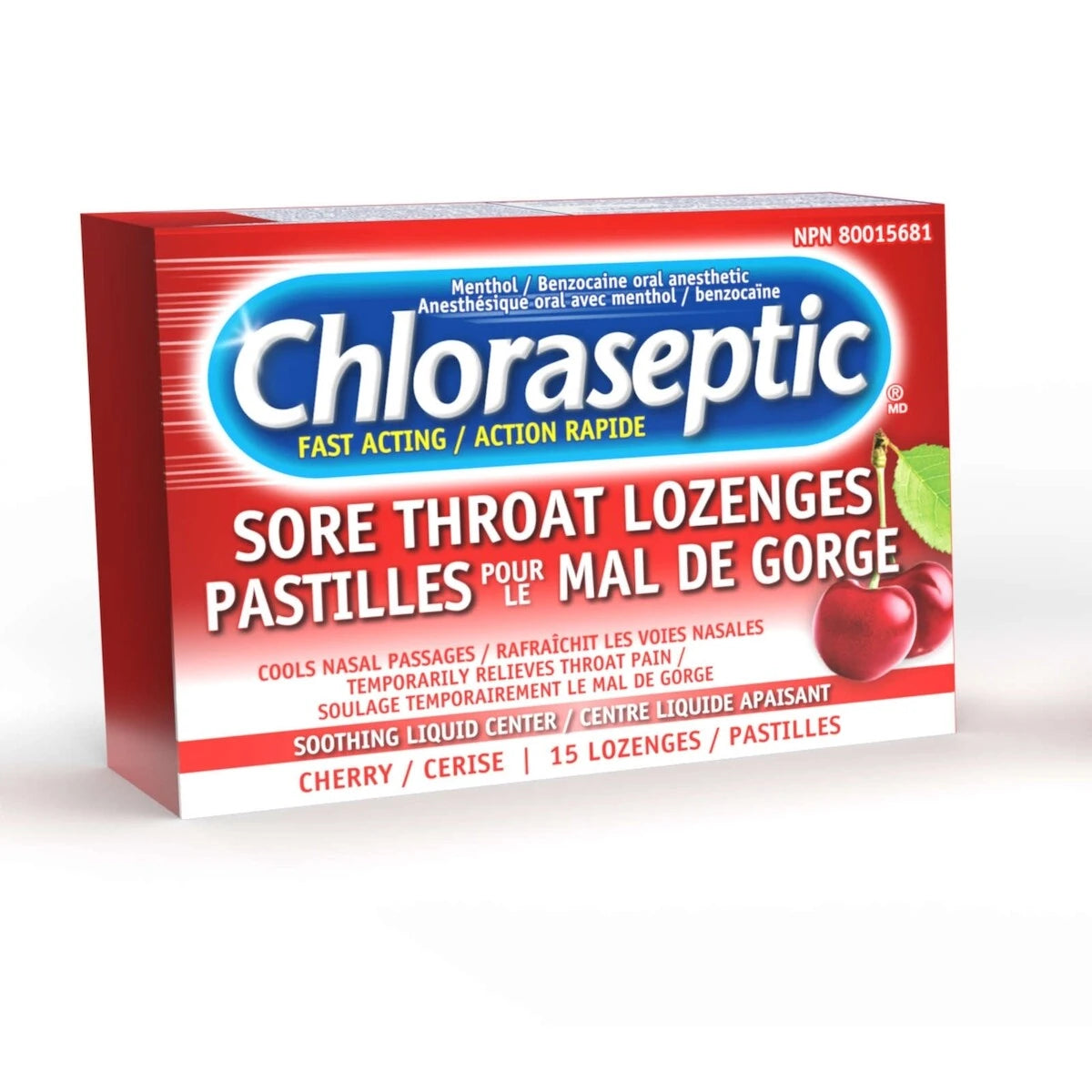 Chloraseptic Sore Throat with Soothing Liquid Centre Lozenges Cherry product image