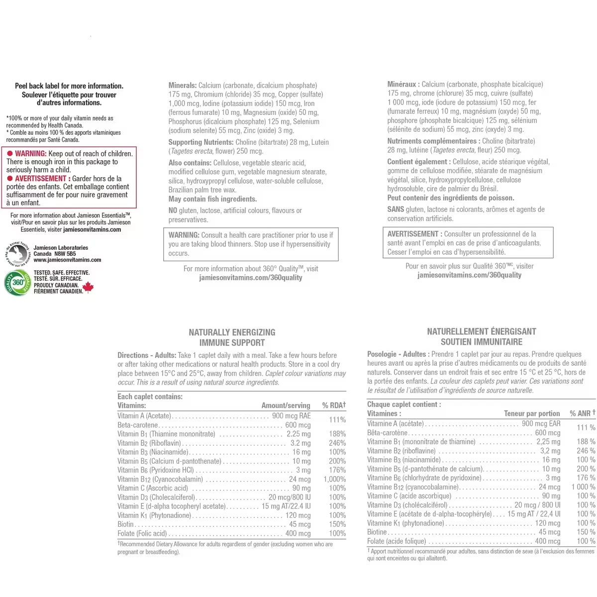 Jamieson 100% Complete Multivitamin for Adults 115 ct 115 Ea product detail