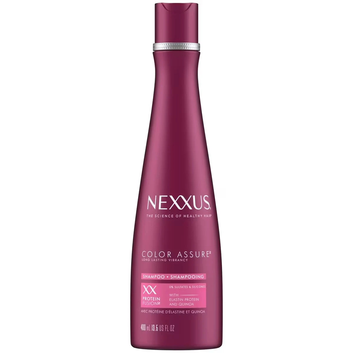Nexxus Colour Assure Sulfate-Free Shampoo Hair Care For Colour Treated Hair made with Elastin Protein and Quinoa 400 ml front package