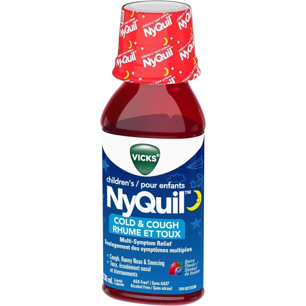 Vicks Children's NyQuil Cold & Cough Multi-Symptom Relief Syrup, Berry, 236 ml product detail