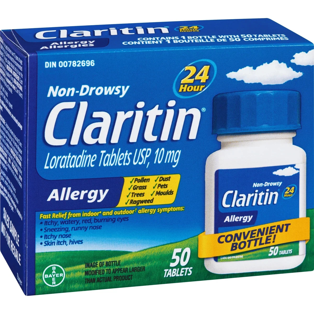 Claritin Allergy Medicine, 24-Hour Non-Drowsy Relief 10 mg, 50 Tablets product detail