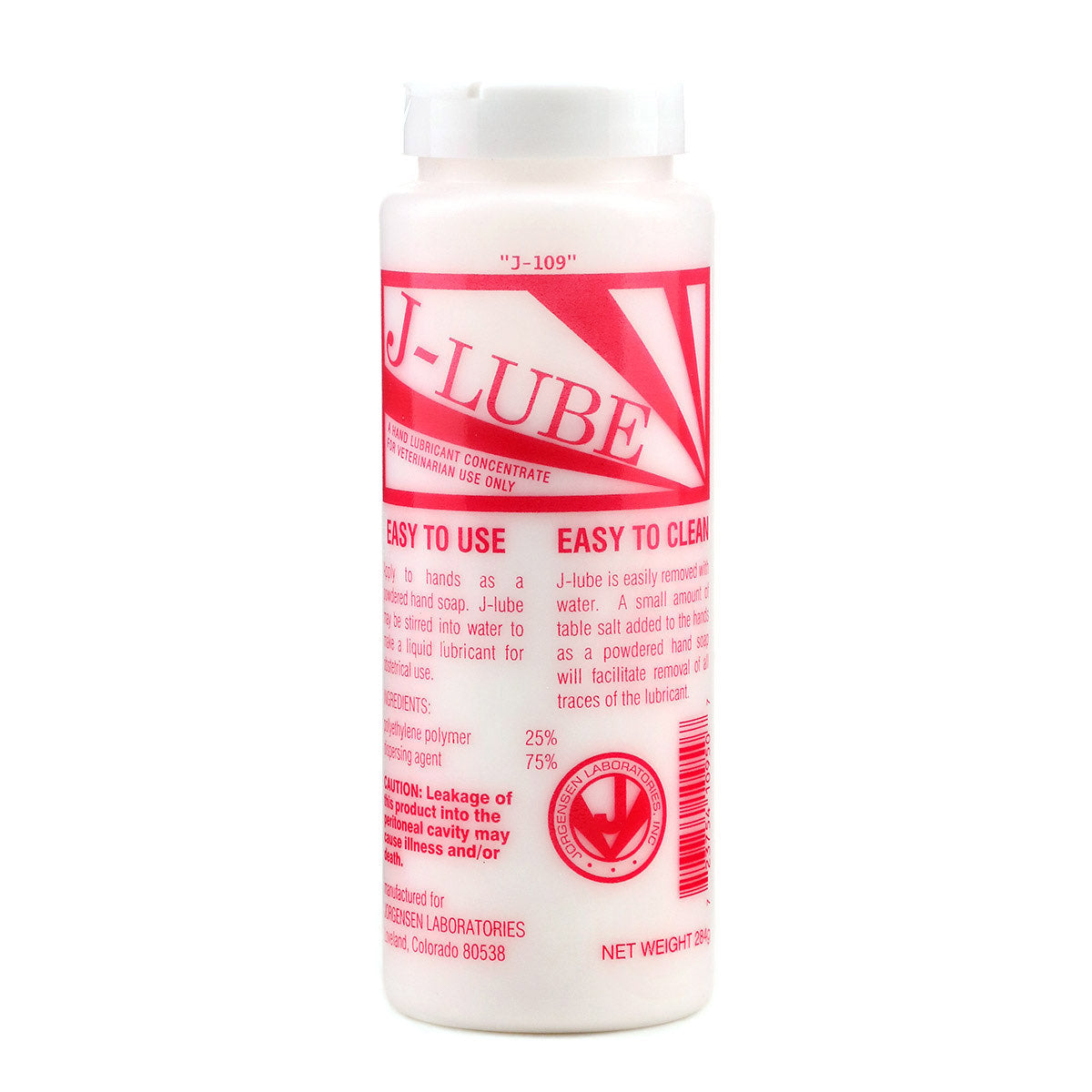 J - Lube Powder Obstetric Lubricant for Farm Animals 284 g Bottle