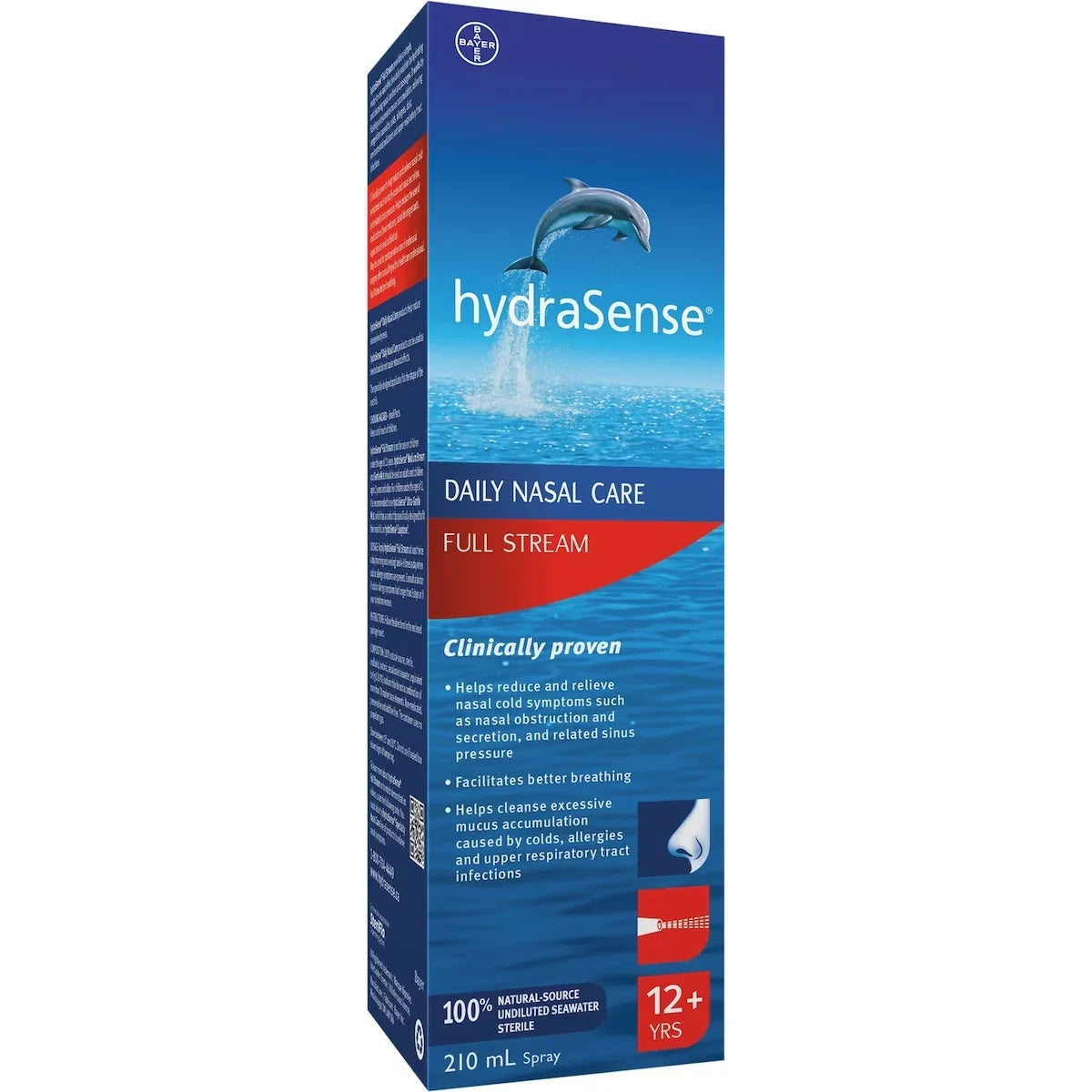 Hydrasense Full Stream Nasal Spray, 210 mL product package