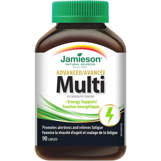 Jamieson Advanced Multivitamin & Energy Support 100 mg caffeine Caplet 90 count product detail