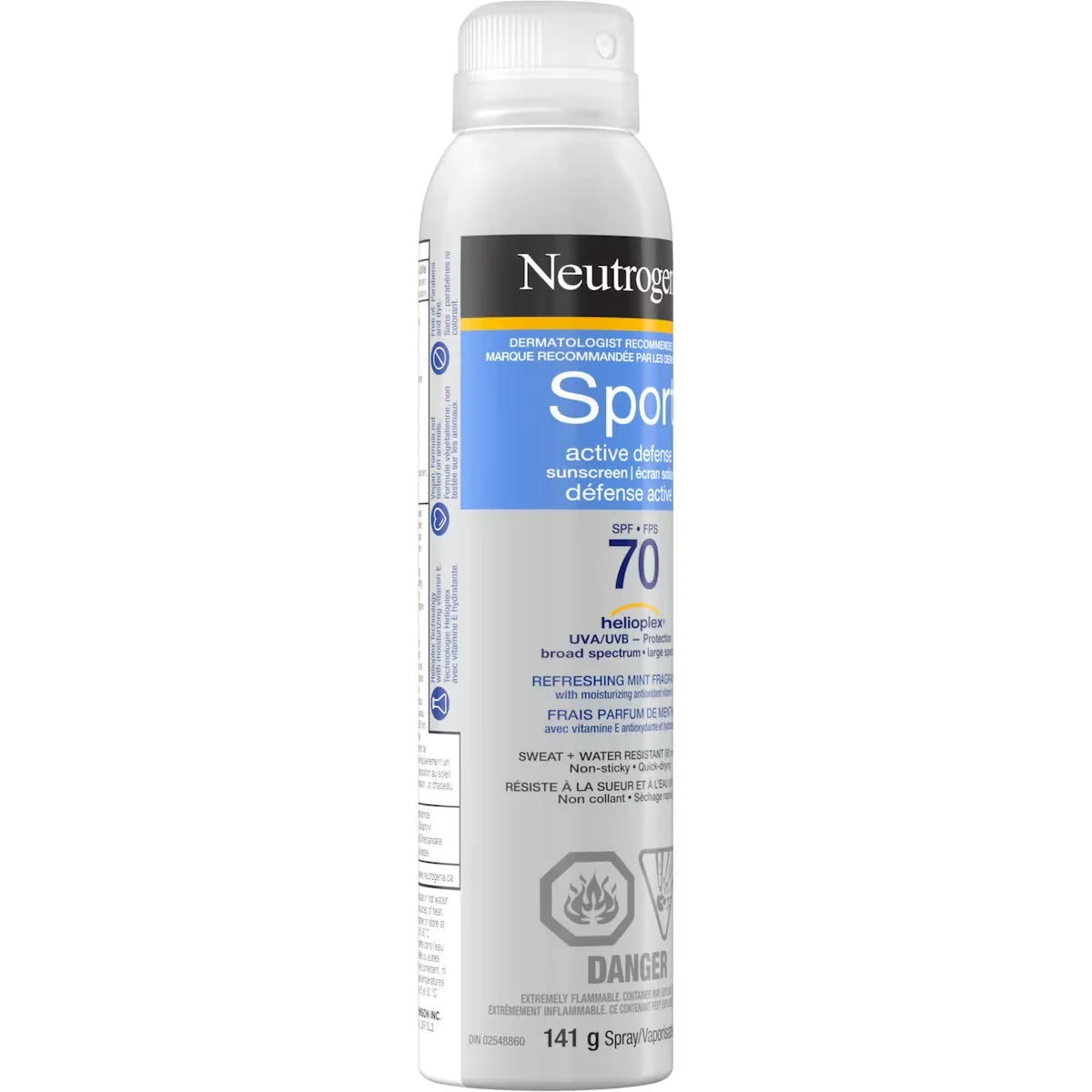 Neutrogena Sport Active Defense SPF 70 Sunscreen Spray product detail