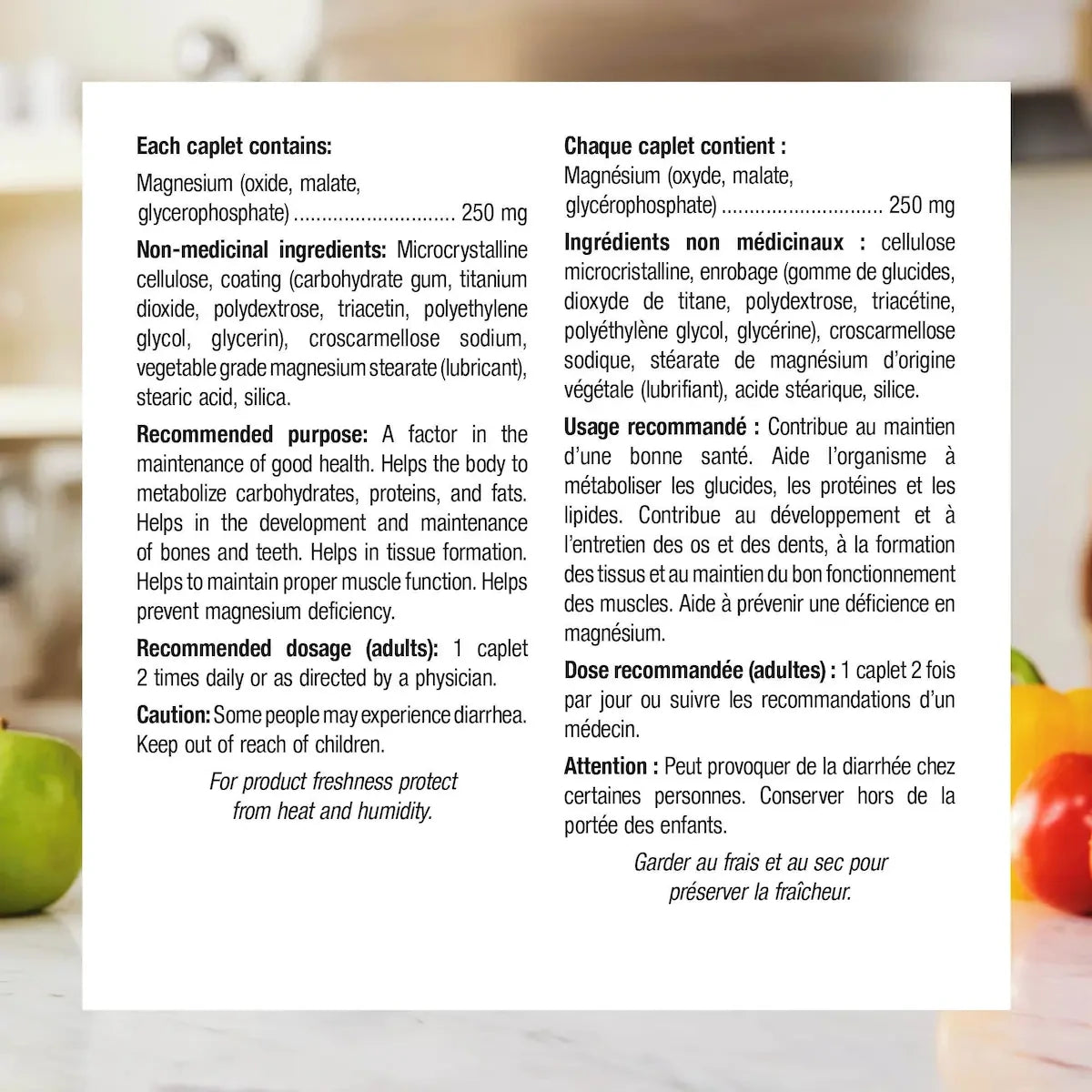 Webber Magnesium 250 mg product detail