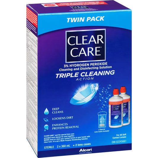 Clear Care Contact Lens Solution with Hydrogen Peroxide Twin Pack 720 mL product detail