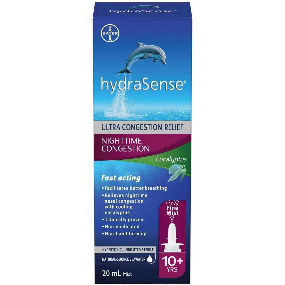 Hydrasense Nighttime Congestion Nasal Spray, 20 mL product image