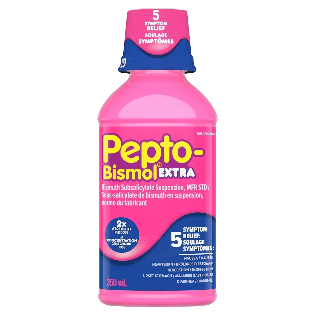 Pepto Bismol Original Extra Strength Liquid for Nausea, Heartburn, Indigestion, Upset Stomach, Diarrhea 350 mL product package