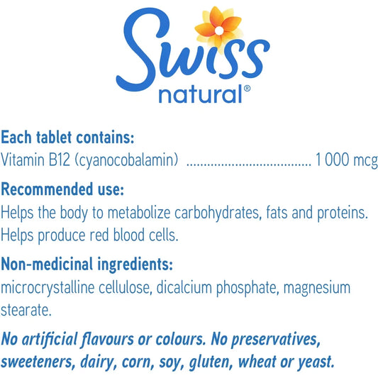 Swiss Vitamin B12 1000mcg product detail