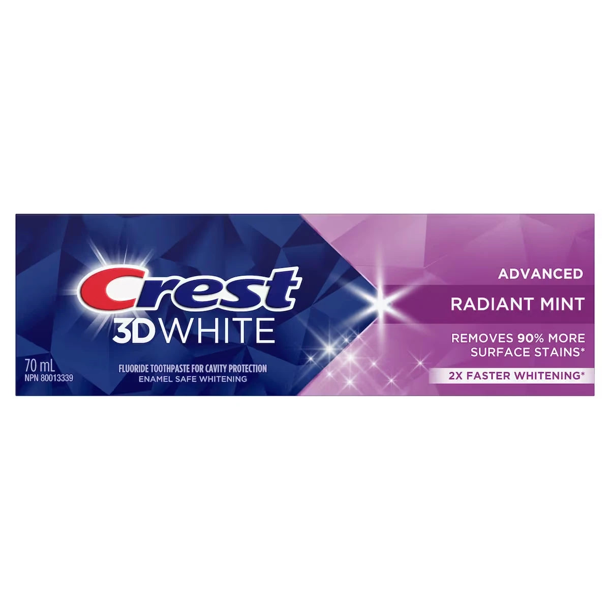 Crest 3D White Advanced, Teeth Whitening Toothpaste Radiant Mint, 70 mL product image