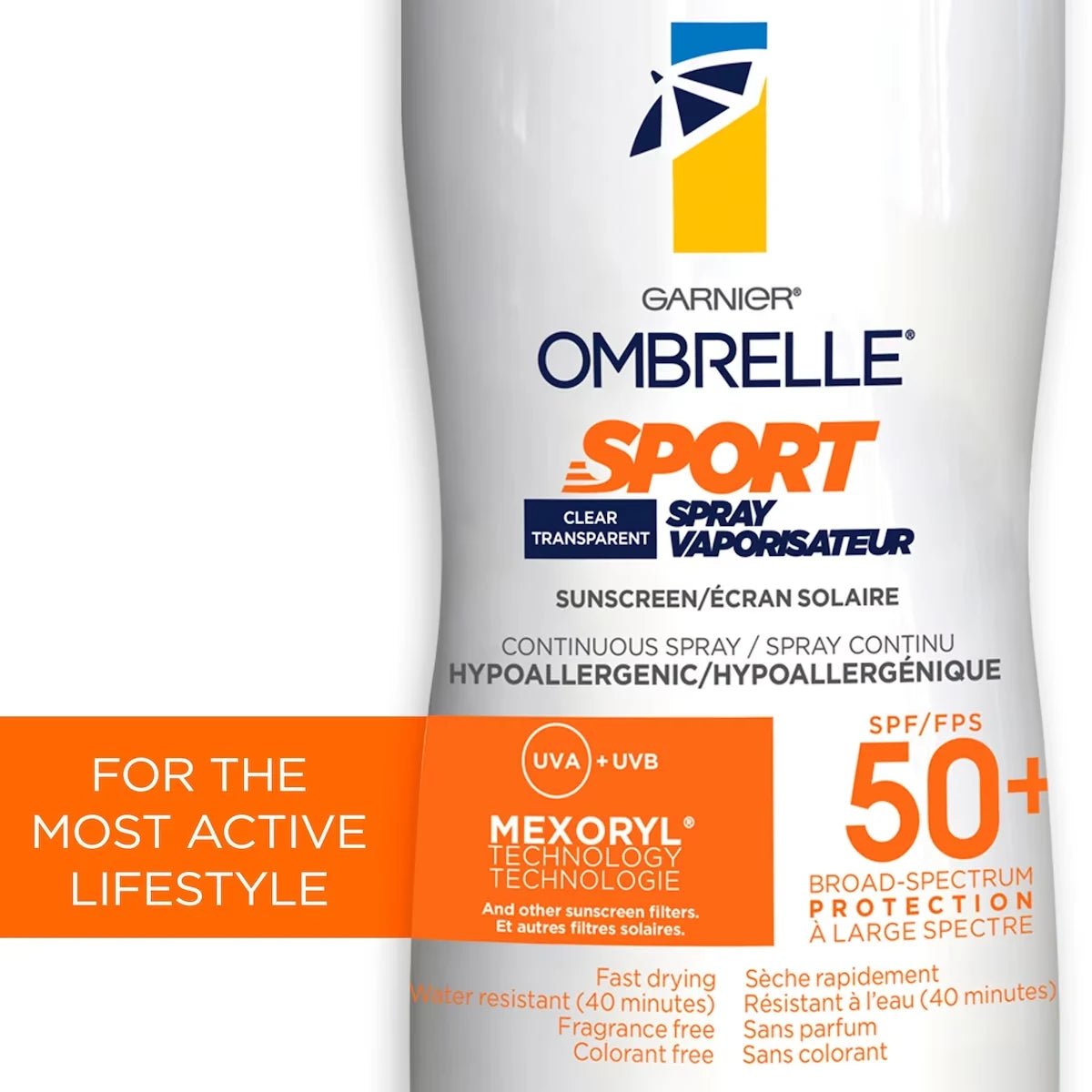 Garnier Sport SPF 50+ Sunscreen Spray product detail