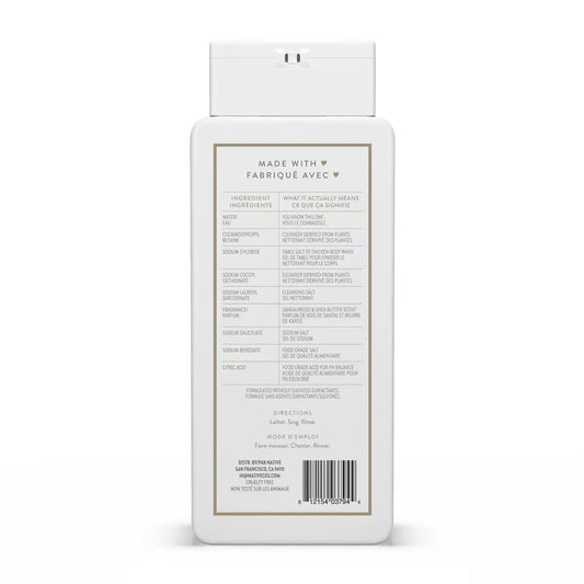 Native Natural Body Wash, Sandalwood & Shea Butter, Sulfate Free, Paraben Free product detail
