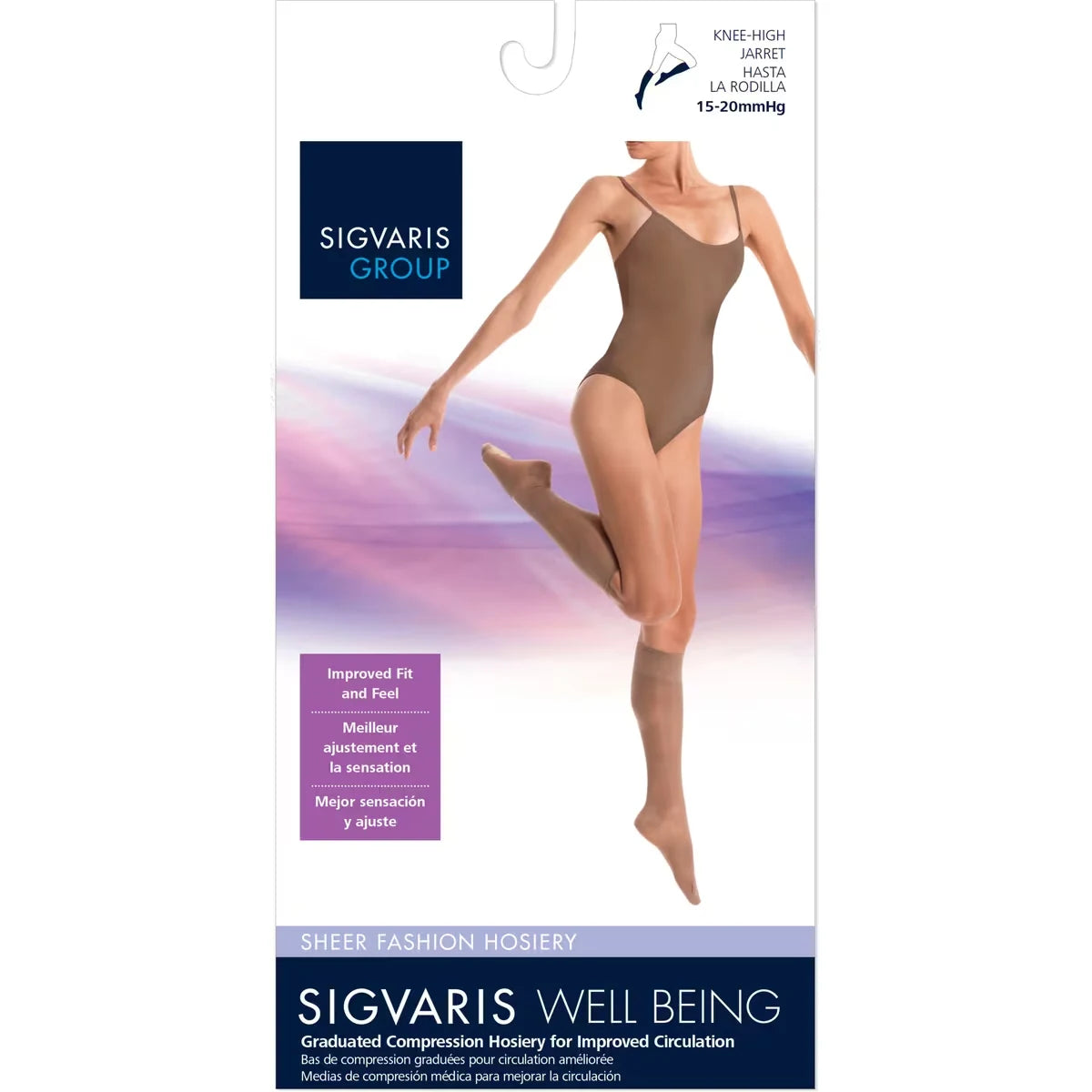 Sigvaris Sheer Fashion Compression Socks, Women, Honey - Size C product detail