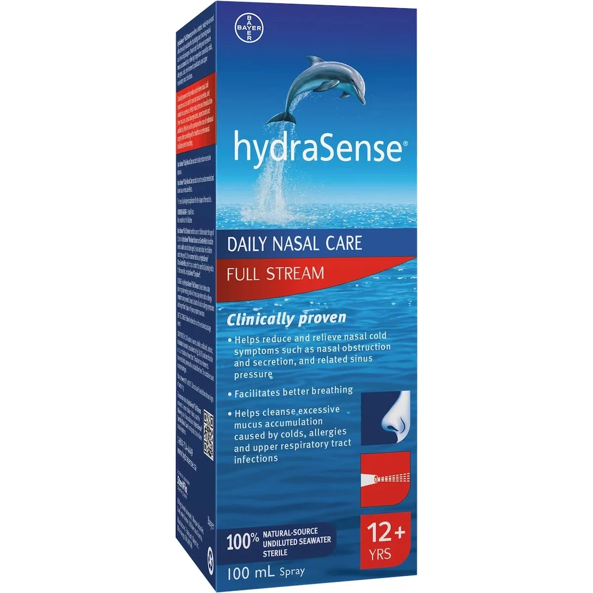 Hydrasense Full Stream Nasal Spray, 100 mL product package