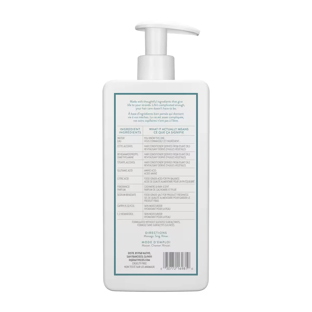 Native Hair Cashmere & Rain Strenghthening Conditioner product detail