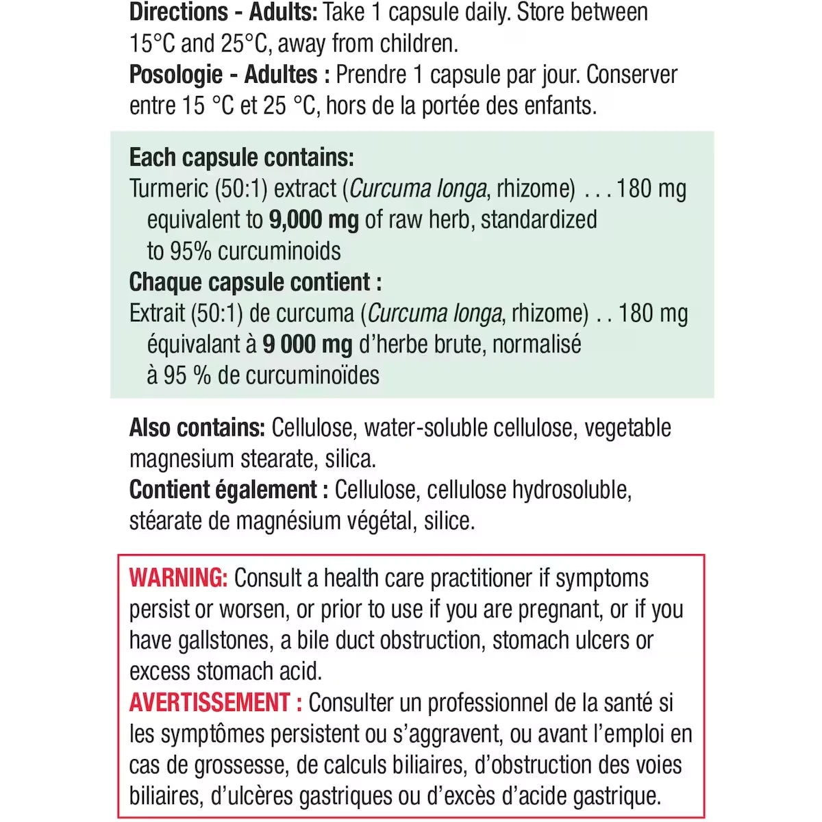 Jamieson Ultra Strength Curcumin Turmeric product detail