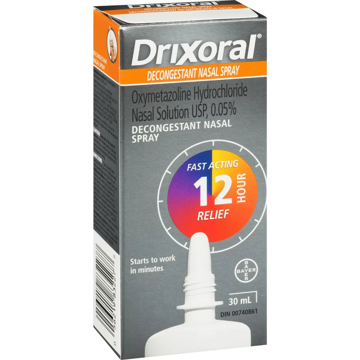 Drixoral Decongestant Nasal Spray, Fast and Long Lasting 12 Hour Relief, 30ml product detail
