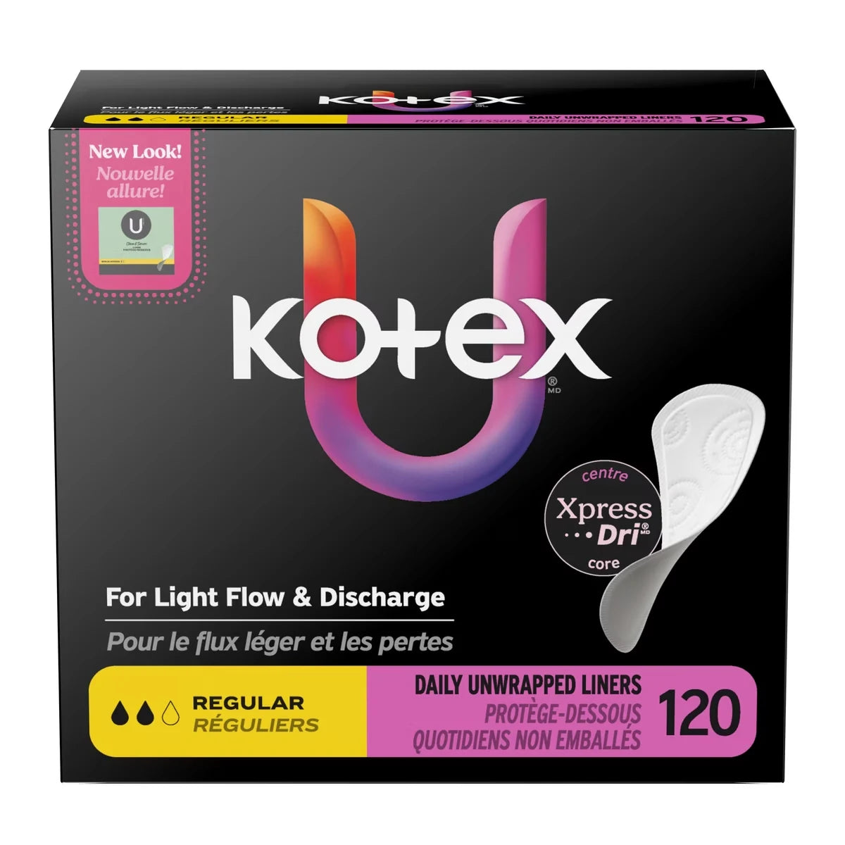 Kotex Daily Wrapped Liners, Light Absorbency, Regular Length product detail