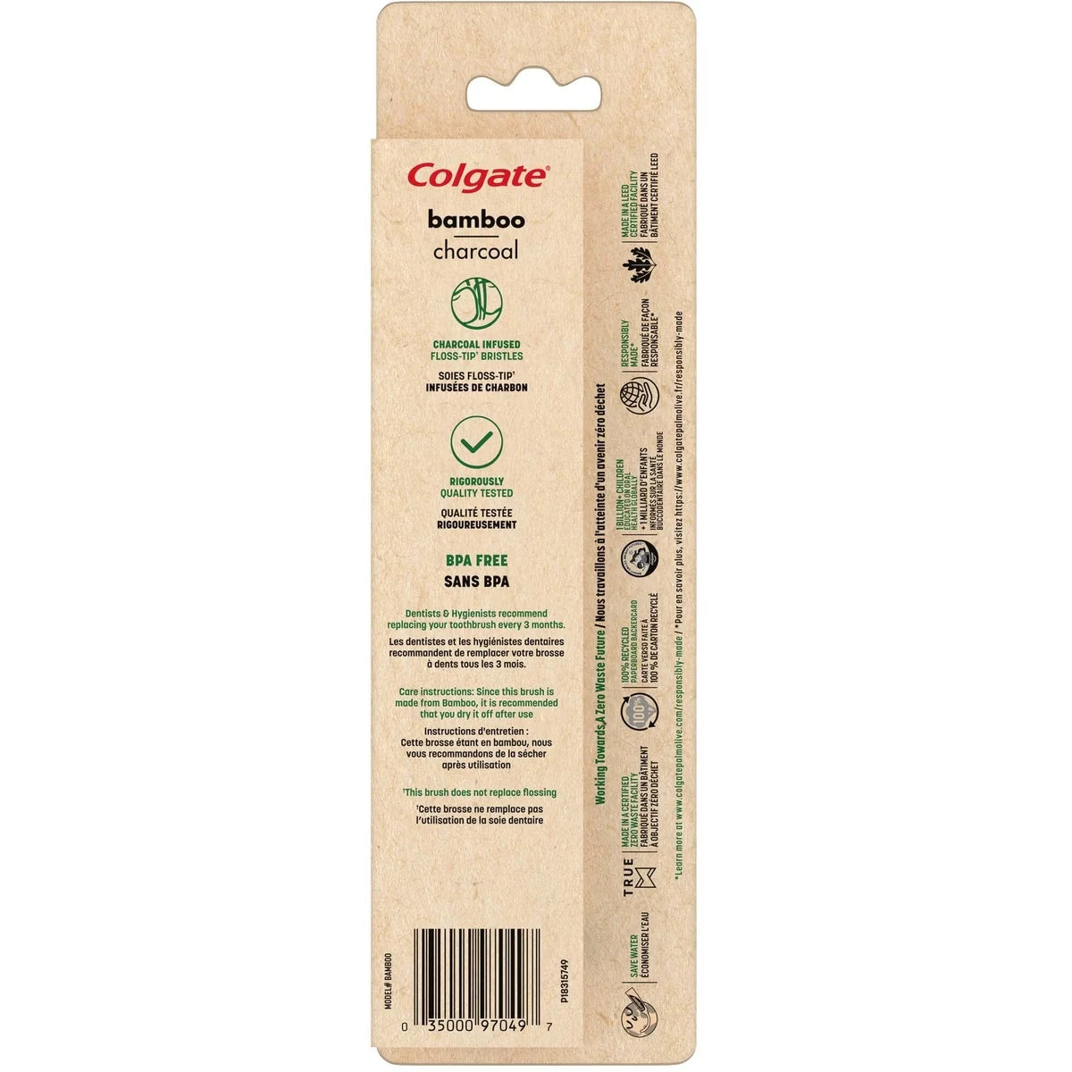 Colgate Bamboo Charcoal Manual Toothbrush product detail