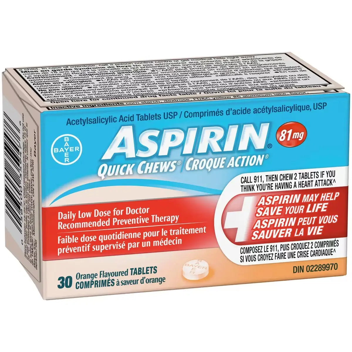 Aspirin 81Mg, Daily Low Dose Enteric Coated Tablets, 30 Tablets product detail