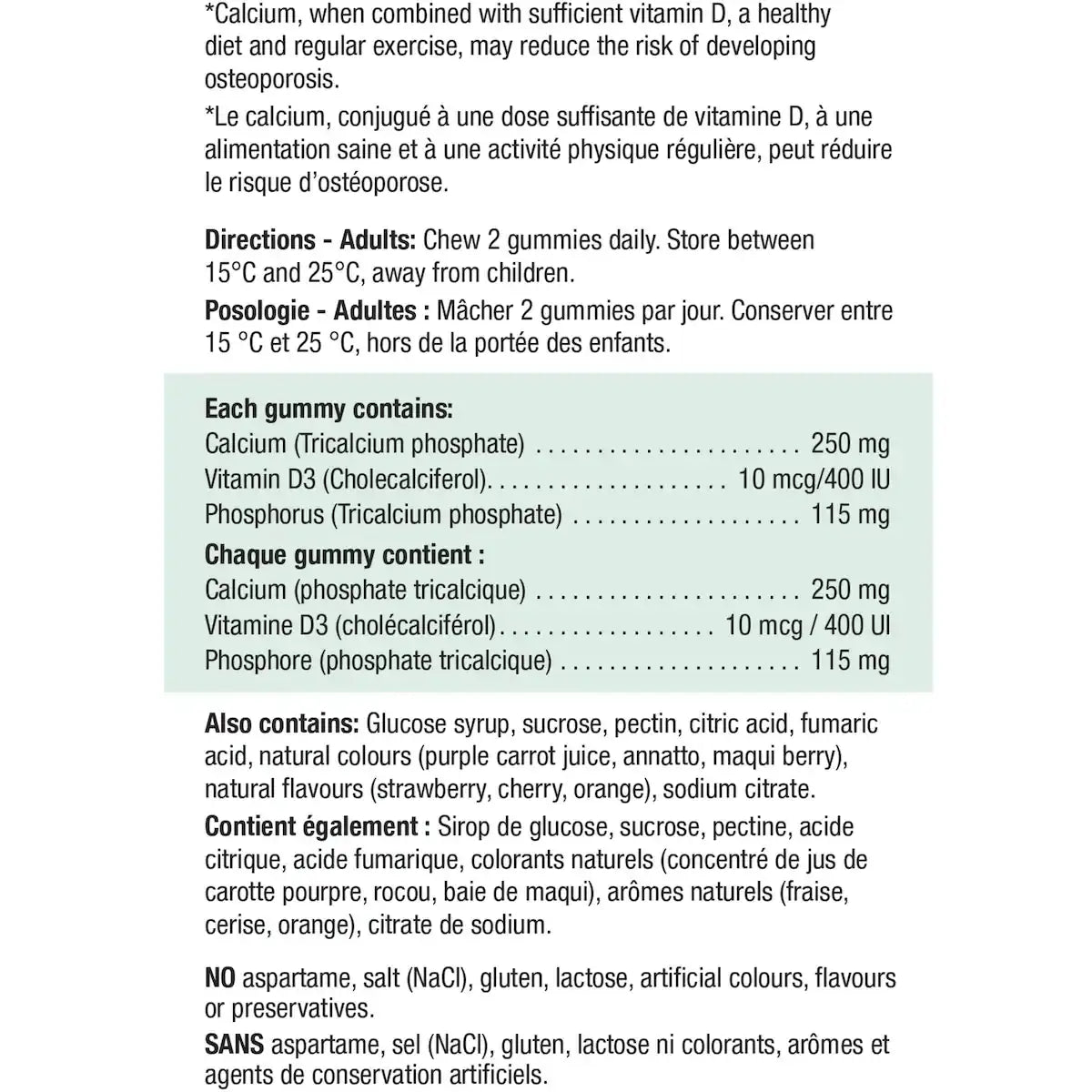 Jamieson Calcium + D3 Gummies product detail