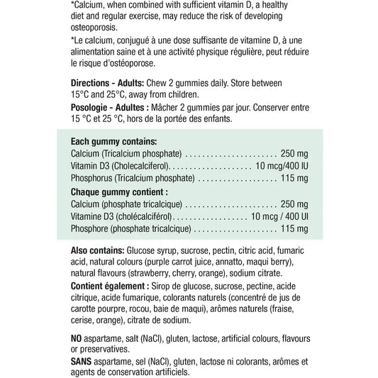 Jamieson Calcium + D3 Gummies product detail