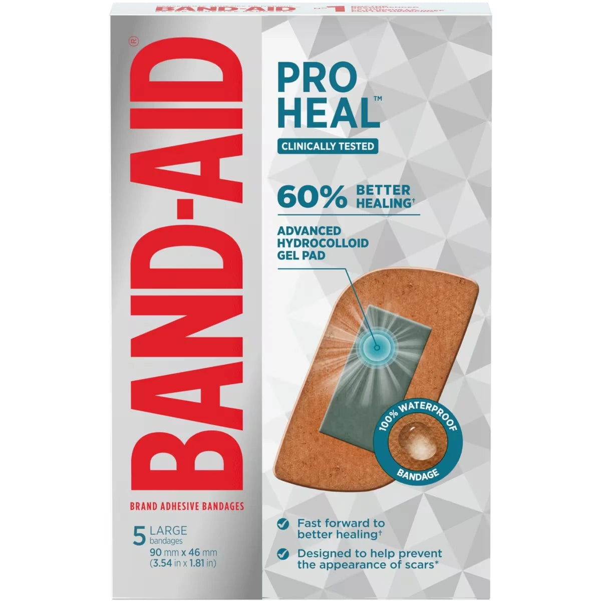 Band-Aid Pro Heal Adhesive Bandages, Large, All One Size product image